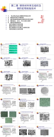 实验2钢铁材料常见组织及钢的宏观检验技术教学PPT课件.ppt