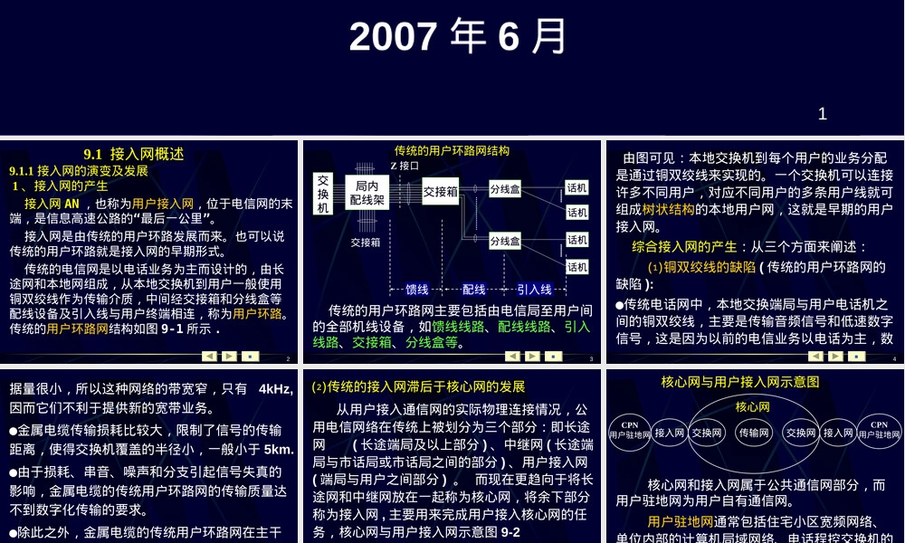 重庆邮电大学现代通信技术PPT课件接入网与接入技术.ppt