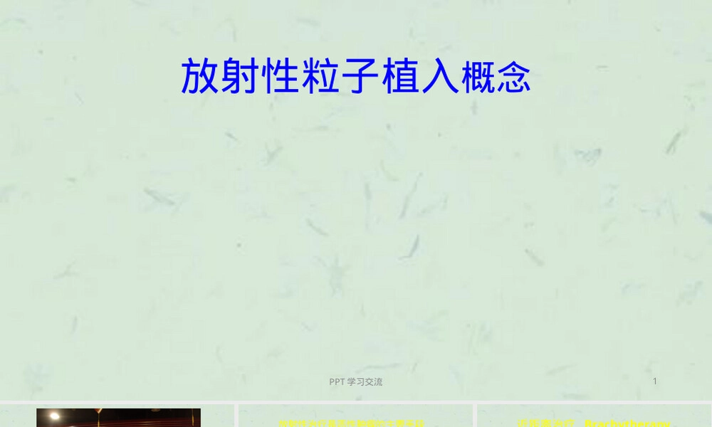 碘125放射性粒子治疗PPT课件.ppt
