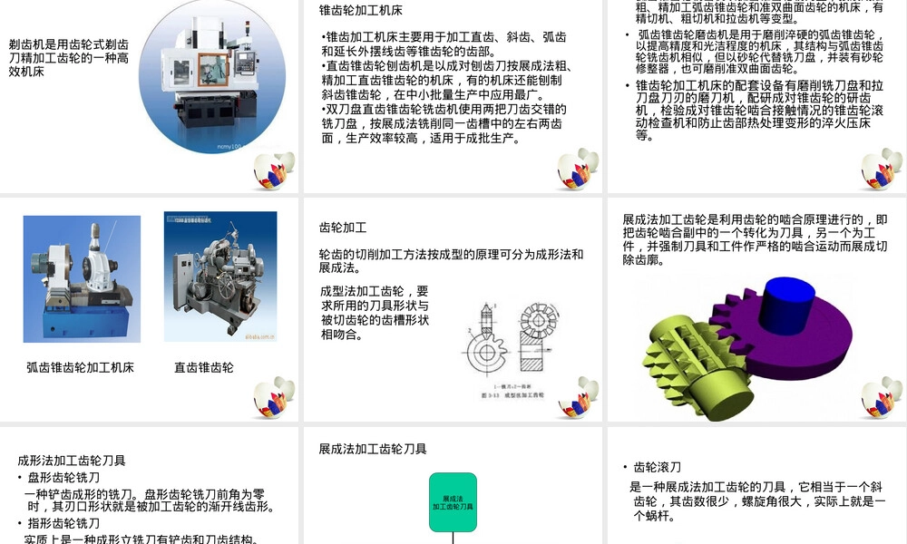 齿轮加工机床及其刀具讲解PPT课件.ppt