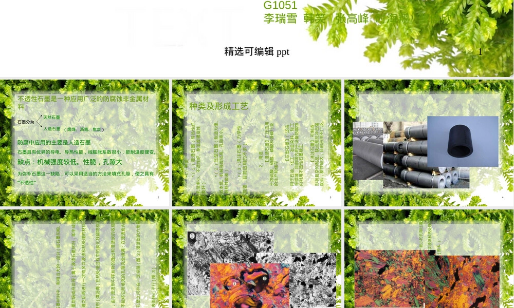 不透性石墨材料特性与应用PPT课件.ppt