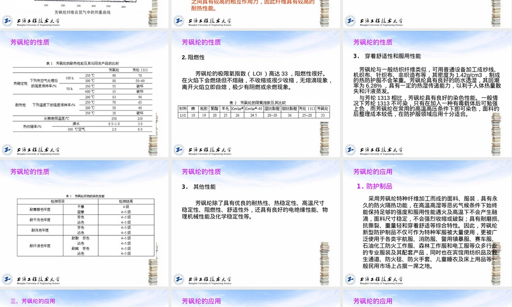 芳砜纶性能及其应用PPT课件.ppt