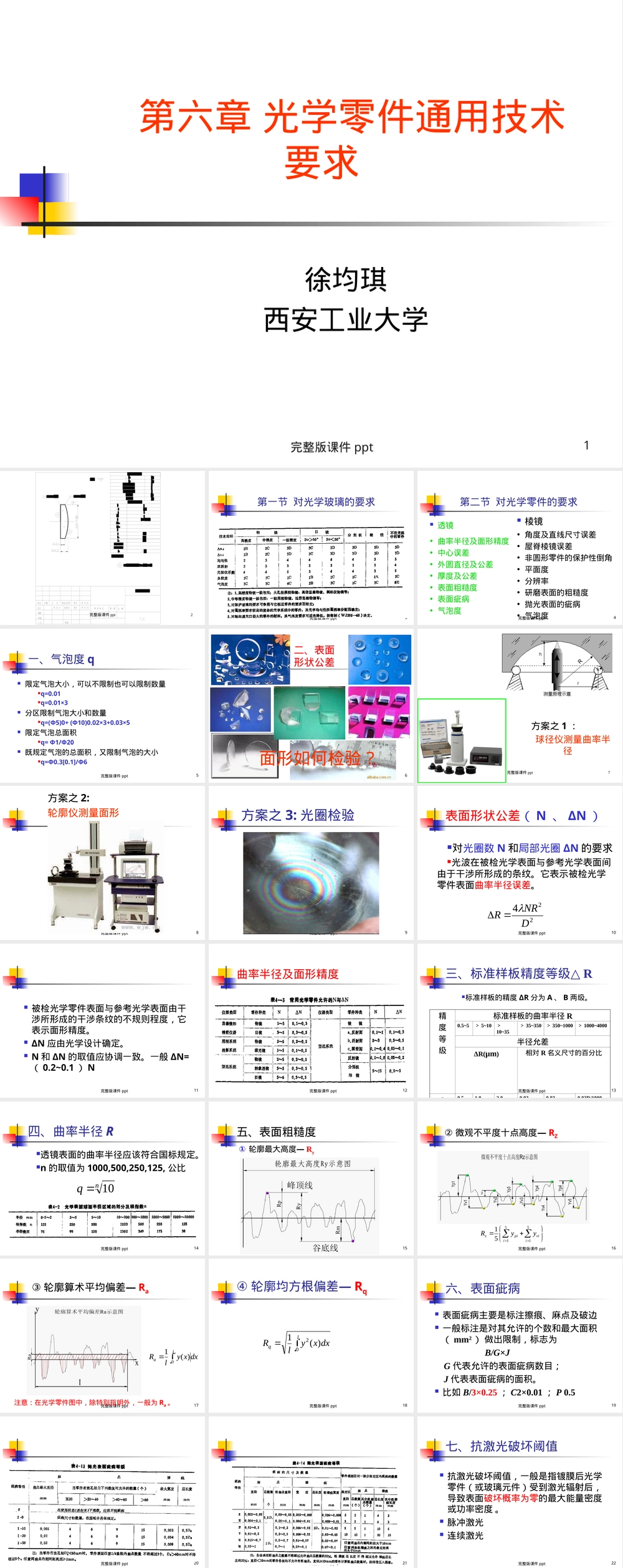 光学零件通用技术要求PPT课件.ppt