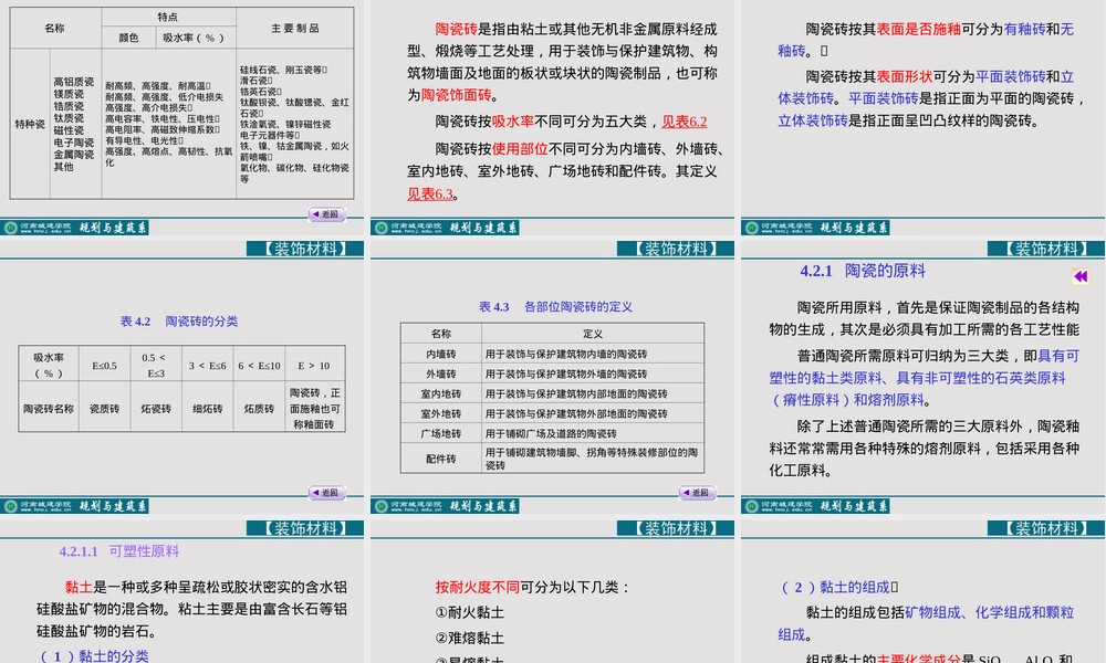 第4章建筑装饰陶瓷教学PPT课件.ppt