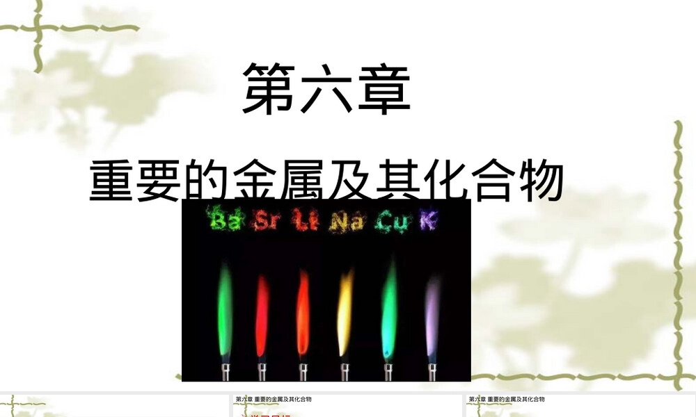 化学第六版第六章重要的金属及其化合物教学PPT课件.pptx