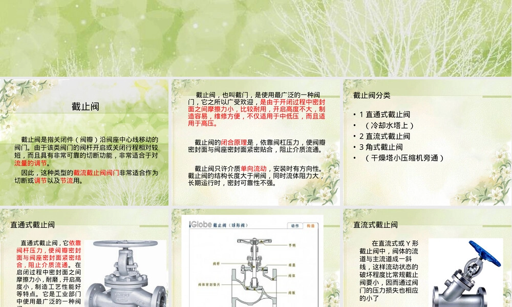 截止阀PPT课件,截止阀结构原理与应用教学PPT课件.ppt