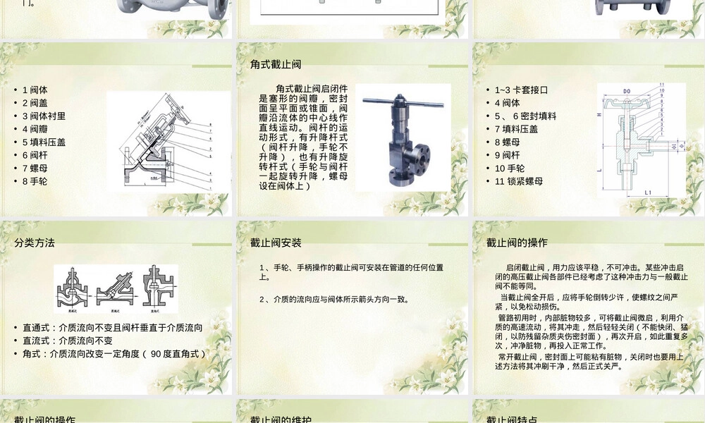 截止阀PPT课件,截止阀结构原理与应用教学PPT课件.ppt