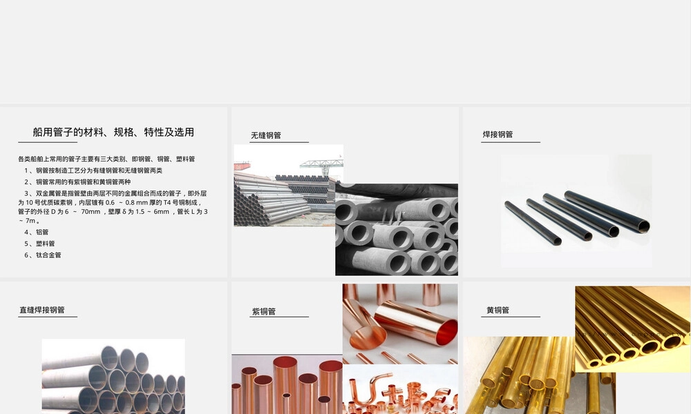 船用管子材料规格特性选用PPT课件.ppt