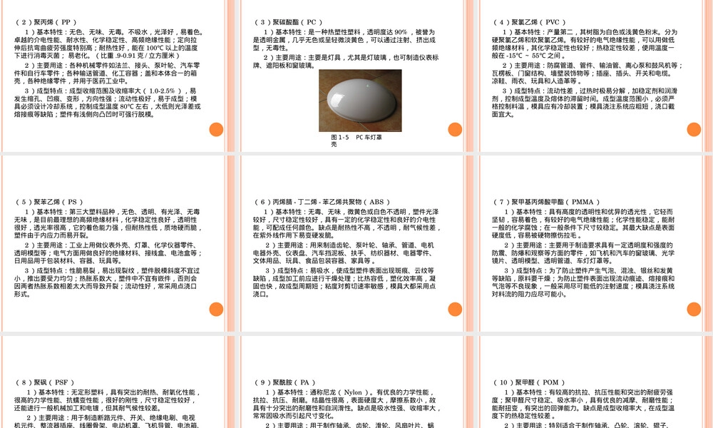 5-汽车塑料零部件材料的选择与应用,汽车塑料零部件材料选择与应用PPT课件.ppt