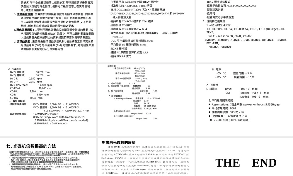 DVD-ROM性能参数及其规格教学PPT课件.ppt
