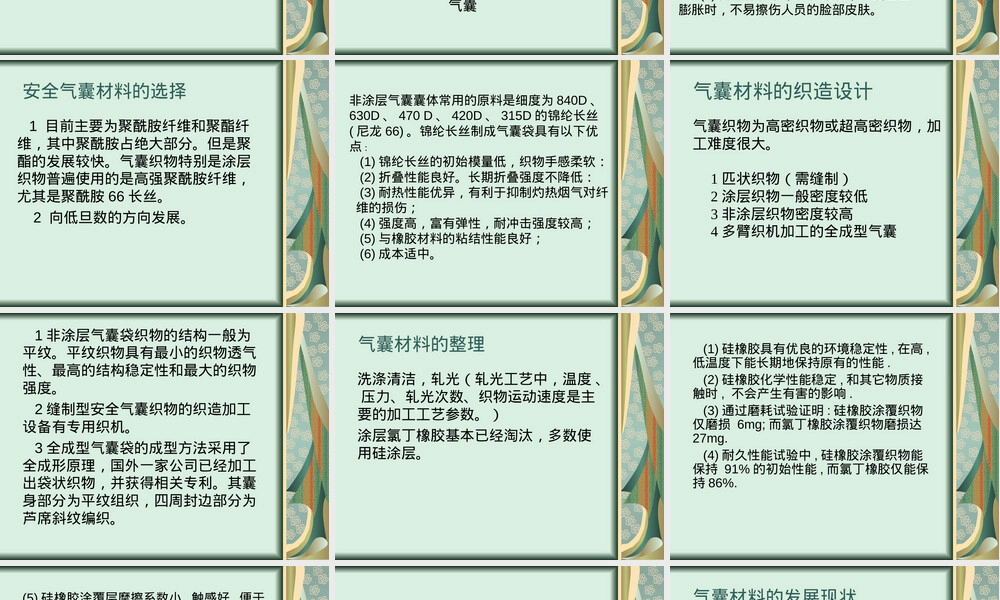 安全气囊材料PPT课件.ppt