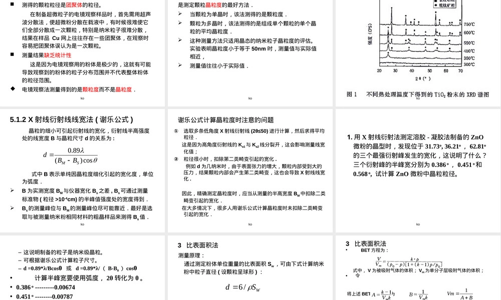 纳米粒子粒径评估方法培训PPT课件.ppt