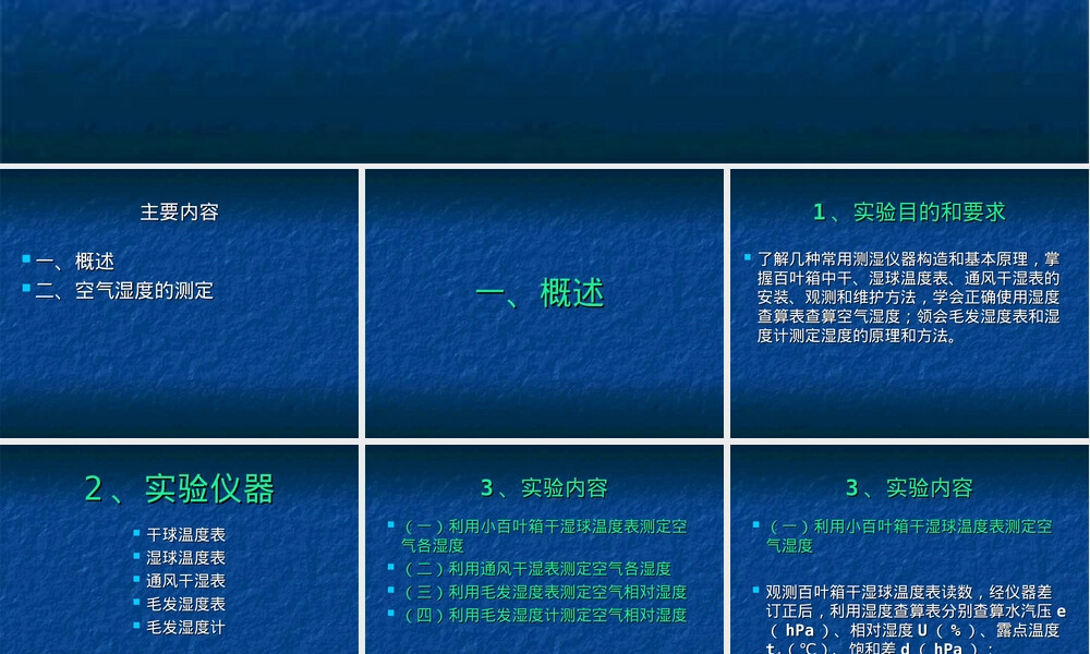 空气湿度测定实验教学PPT课件.ppt