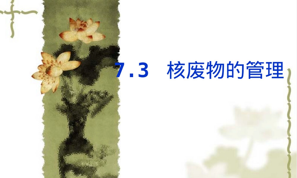 核废物管理教学PPT课件.ppt