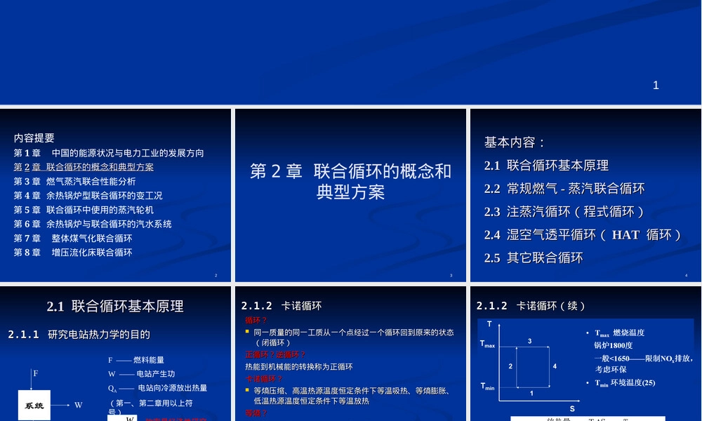 第2章联合循环概念与典型方案教学PPT课件.ppt