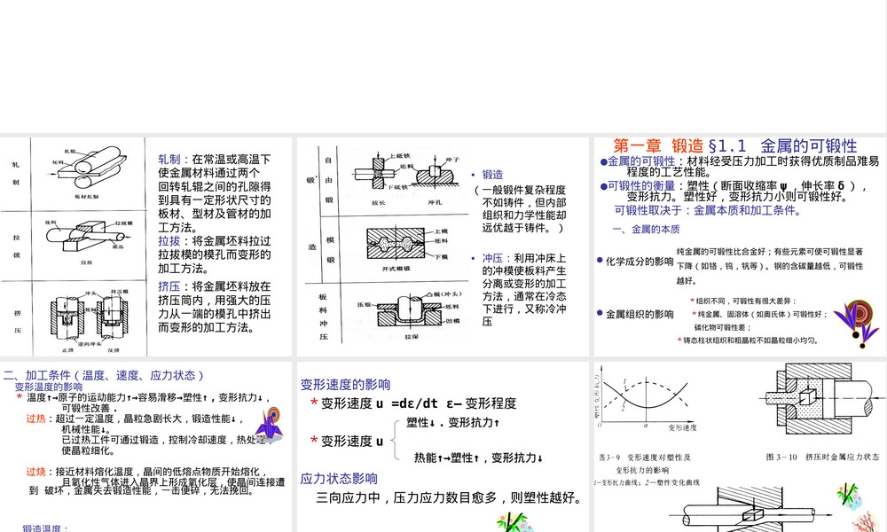 锻造基础知识与自由锻工艺教学PPT课件.ppt