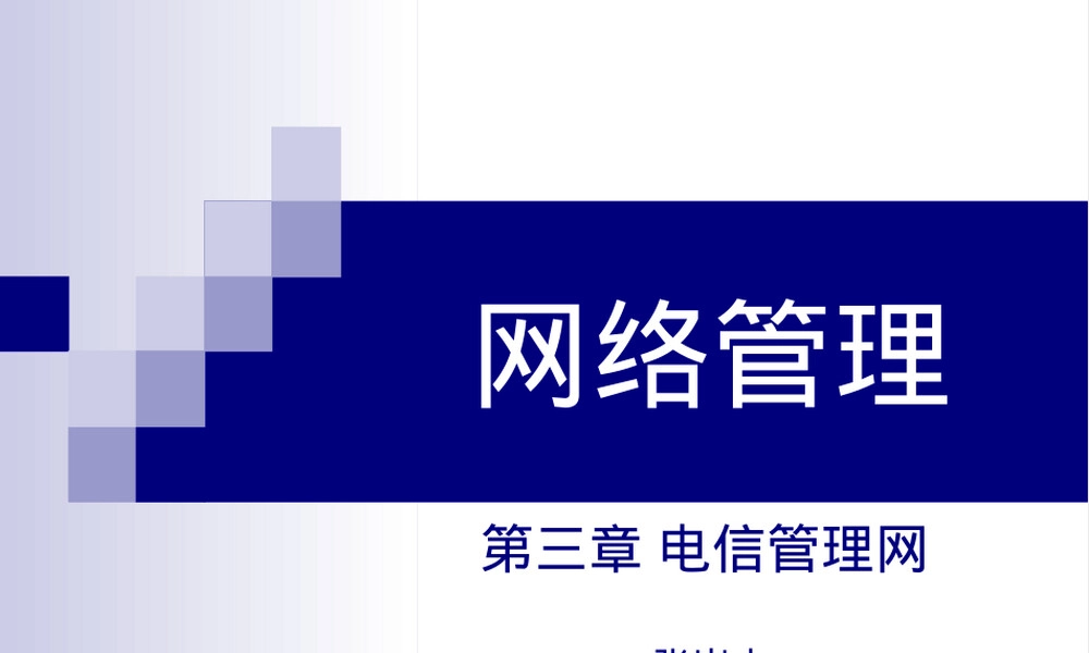 第三章电信管理网教学PPT课件.pptx