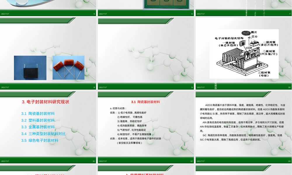 电子封装材料及其应用PPT课件.ppt
