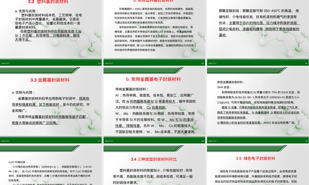电子封装材料及其应用PPT课件.ppt