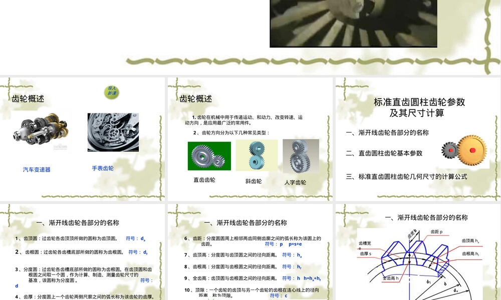 标准圆柱齿轮参数及其几何计算PPT课件.ppt
