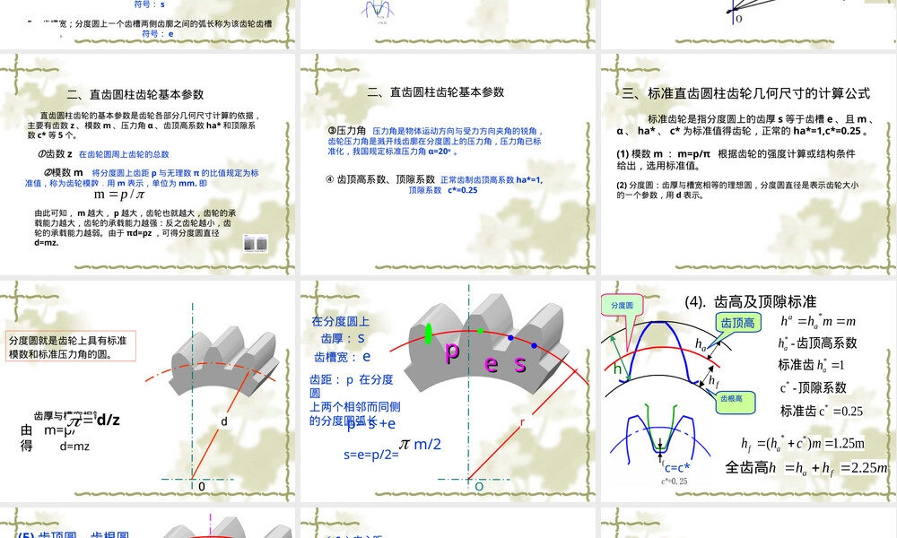 标准圆柱齿轮参数及其几何计算PPT课件.ppt