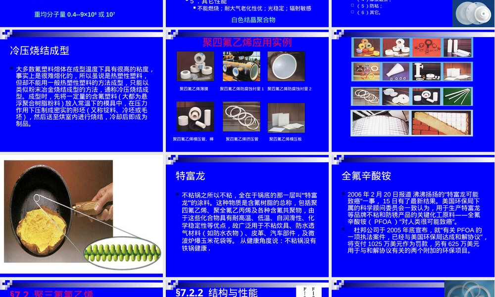 氟塑料材料特性与应用教学PPT课件.ppt