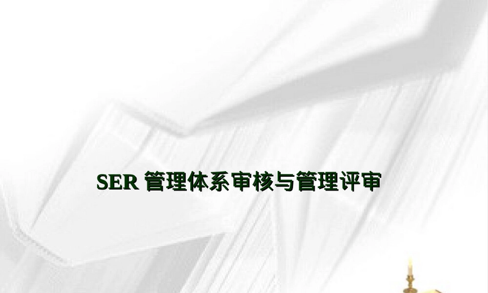 SER管理体系审核与管理评审PPT课件.ppt