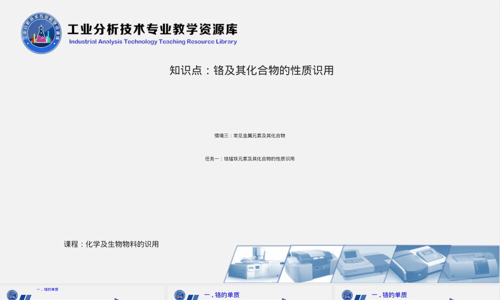 铬及其化合物性质与应用PPT课件.ppt