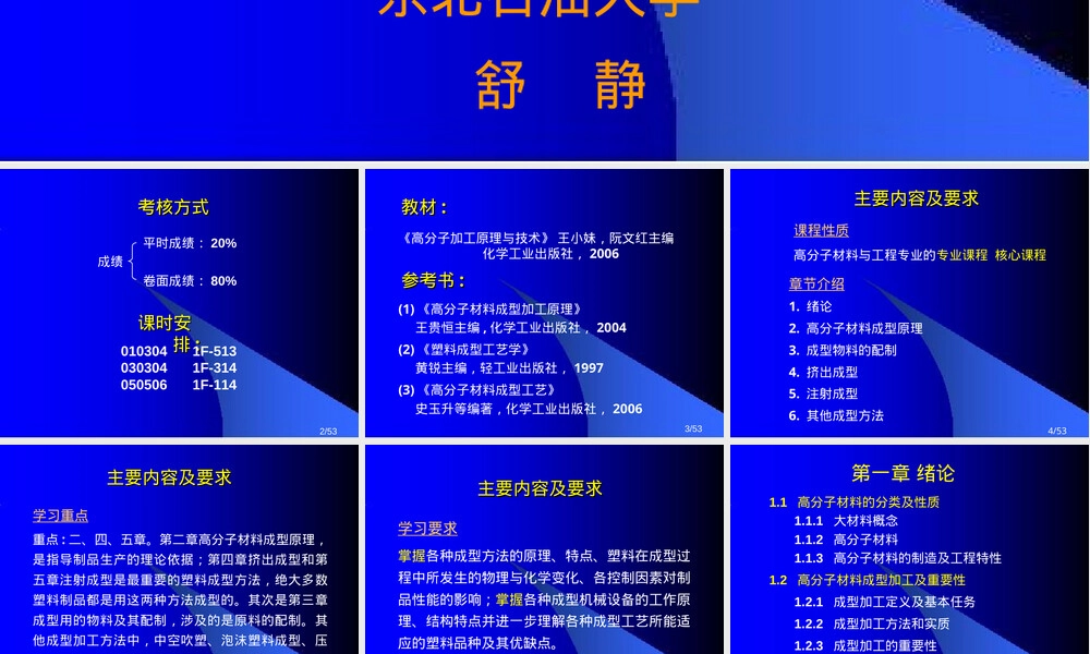 高分子合成材料成型加工PPT课件.ppt