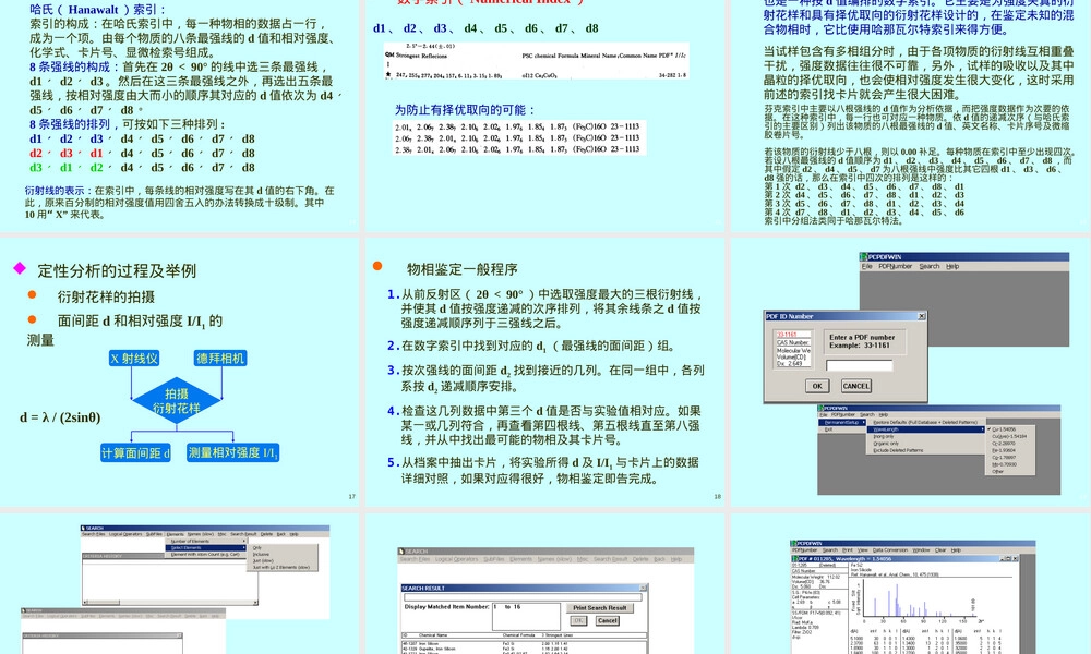 材料分析方法X射线物相鉴定教学PPT课件.ppt