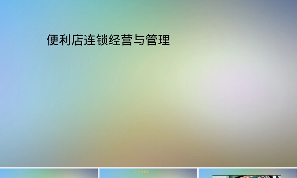 便利店连锁经营与管理PPT课件.pptx