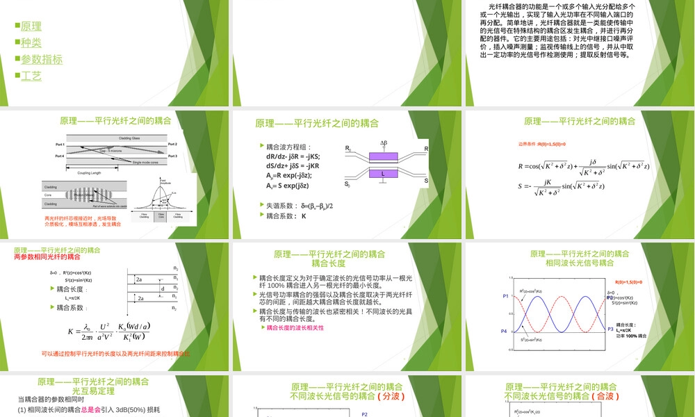 光纤耦合器原理与应用PPT课件.pptx