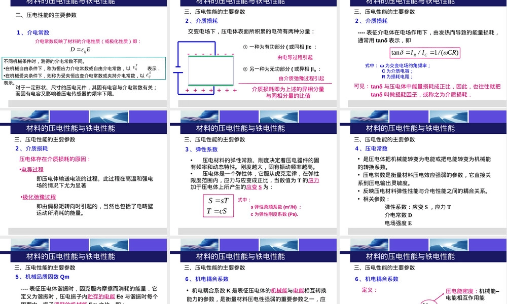 材料的压电性与铁电性能教学PPT课件.ppt
