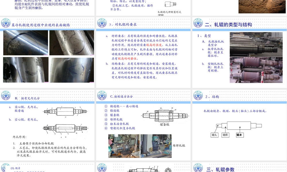 轧制成形设备教学课件 第2章轧辊与轧辊轴承.pptx