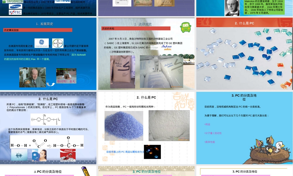 聚碳酸酯PC材料知识简介PPT课件.ppt