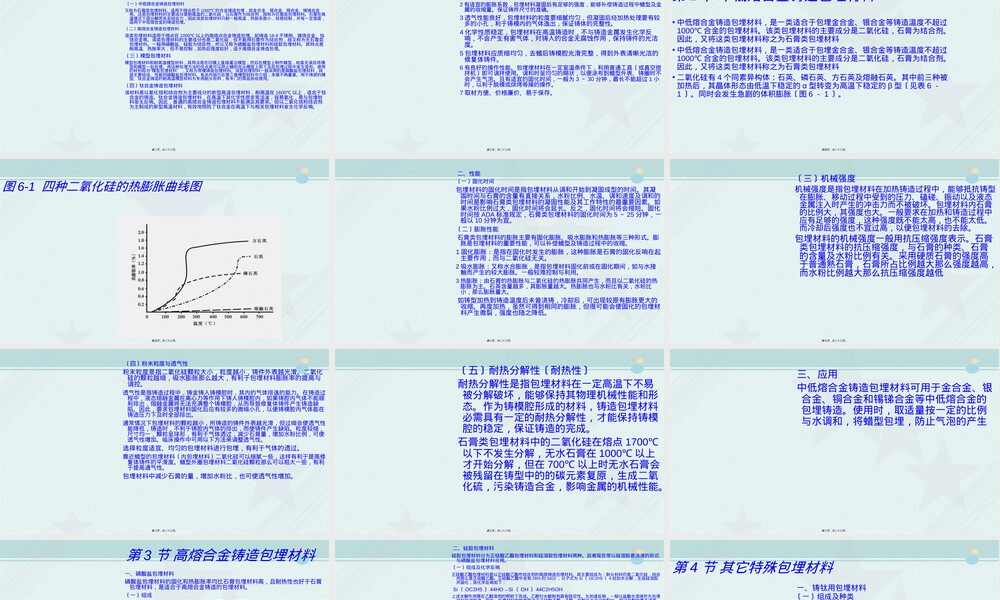 口腔医学铸造包埋材料教学PPT课件.ppt