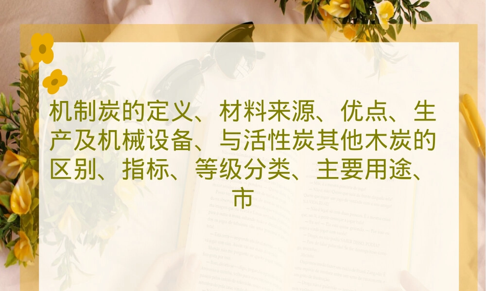 机制炭的定义、材料来源、优点、生产及机械设备、与活性炭其他木炭的区别、指标、等级分类、主要用途、市4.ppt