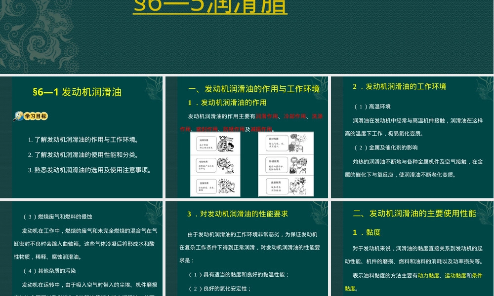 汽车润滑材料教学PPT课件.pptx