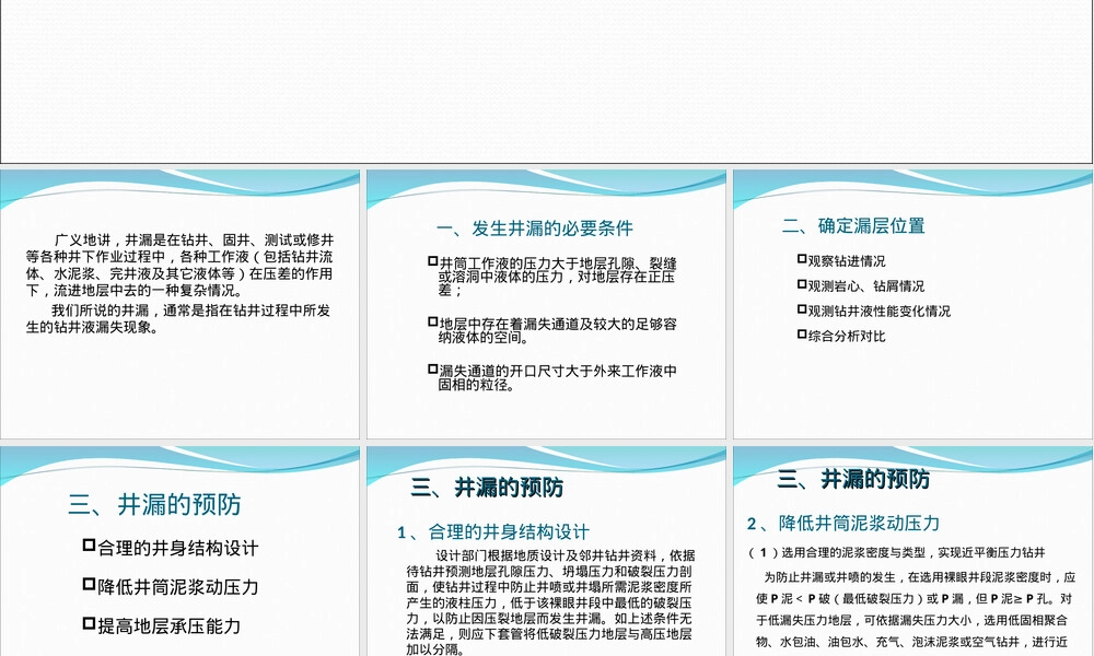 井漏及其处理PPT课件.ppt