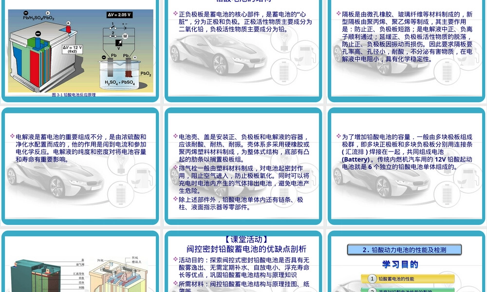 铅酸动力电池及其应用教学PPT课件.ppt