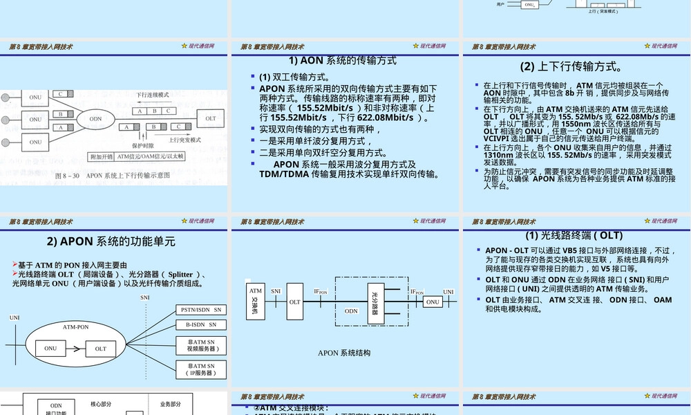 现代通信网及其关键技术APON教学PPT课件.ppt