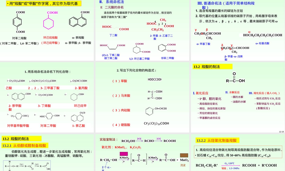 羧酸及其衍生物化学教学PPT课件.ppt