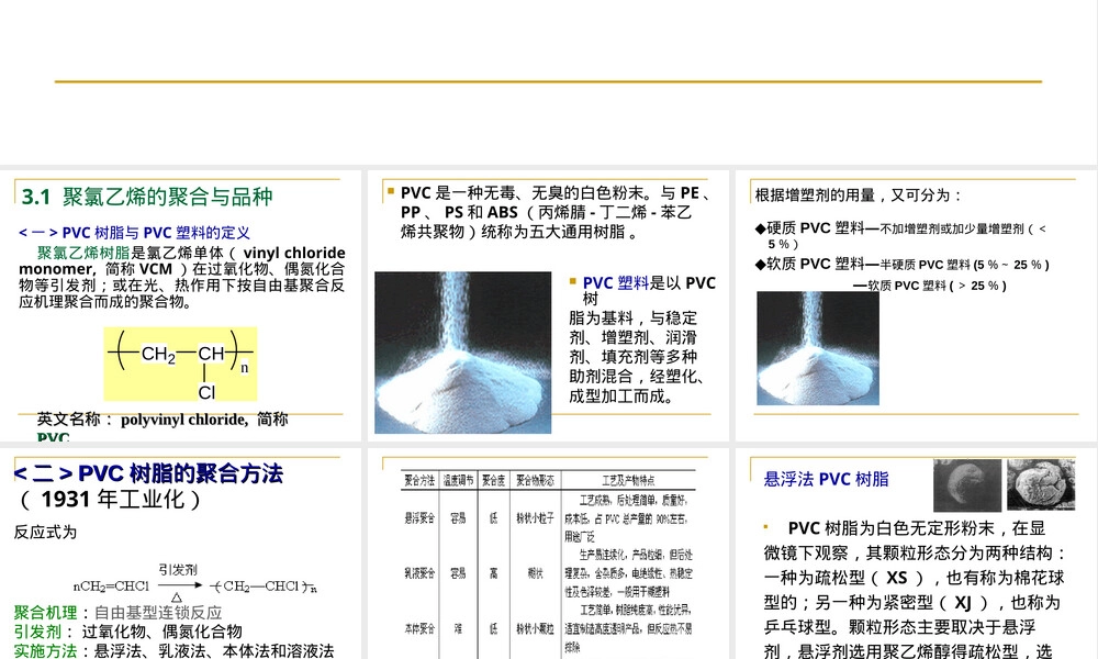 塑料材料聚氯乙烯教学PPT课件.ppt