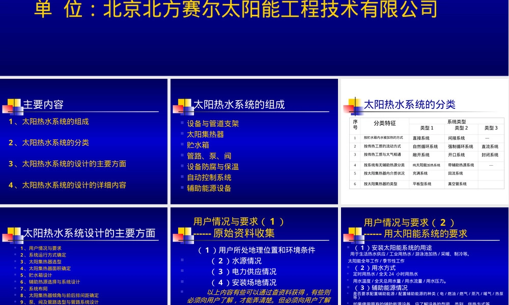 太阳能热水器系统工程设计培训PPT课件.ppt