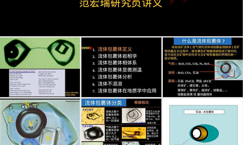 流体包裹体及其应用教学PPT课件.ppt