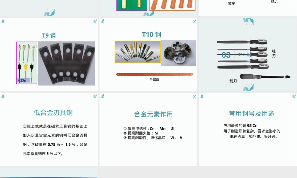 机械工程材料碳素工具钢教学PPT课件.ppt