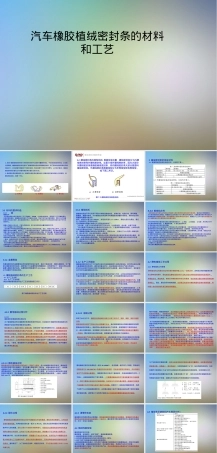 汽车橡胶植绒密封条材料与工艺PPT课件.pptx