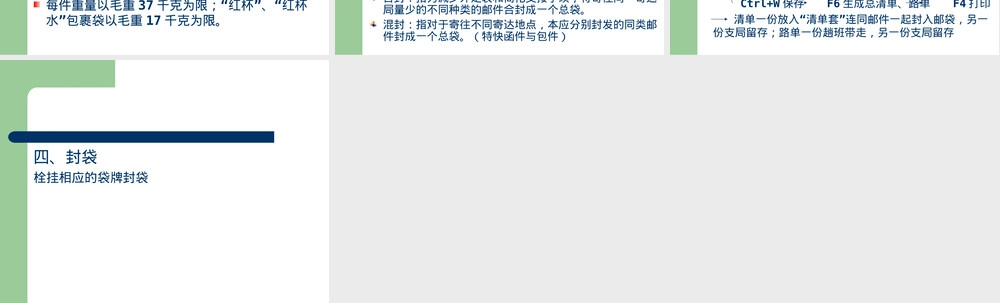 邮政封发管理PPT课件.ppt