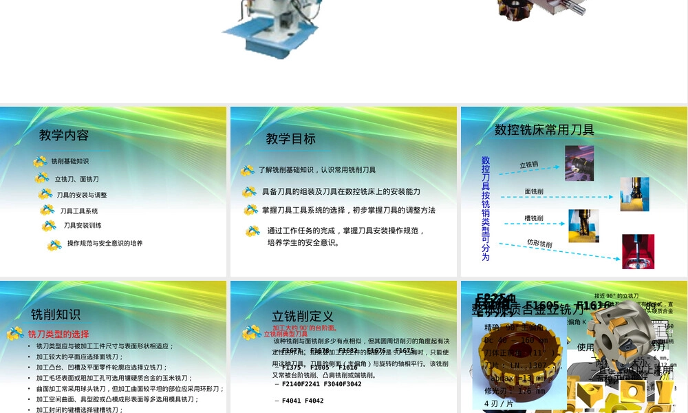 数控铣削刀具及其安装教学PPT课件.ppt