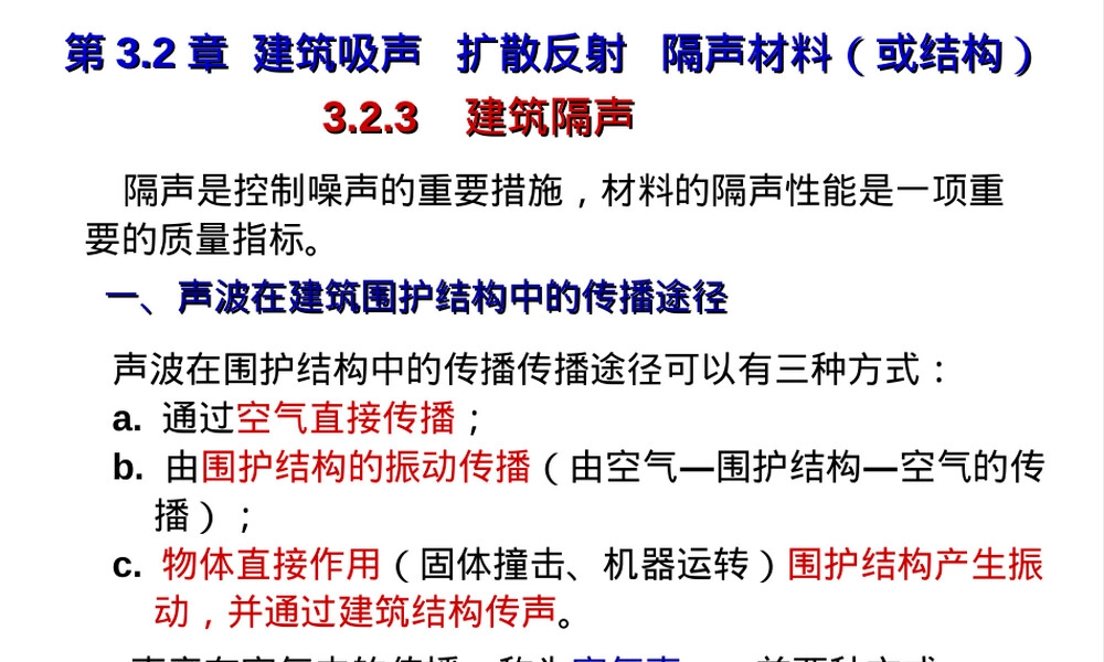 吸声材料与隔声材料教学PPT课件.ppt